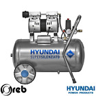 Compressore Silenziato 50 Lt Portatile Senza Olio Hyundai 65701