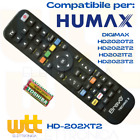 TELECOMANDO HUMAX HD-202XT2 COMPATIBILE PER DECODER DIGITALE TERRESTRE DVBT2