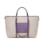 GIANNI CHIARINI  BORSA SHOPPING DOPPI MANICI IN RAFIA INTRECCIATA E PELE BS10356