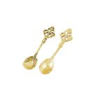 2PZ GRANDI CIONDOLI CHARMS CUCCHIAINO 60X15MM ORO COLLANE ORECCHINI BRACCIALI