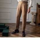 Mens Summer Vintage Gurkha Pants Straight Cotton Naples Pants Trousers Size New