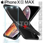 COVER per Apple iPhone XS MAX custodia TPU NERA + Pellicola VETRO Temperato 9H