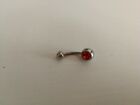 Piercing Ombelico Navel Belly Ring Acciaio Chirurgico Doppio Brillantino