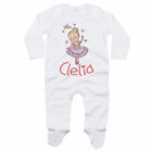 Tutina neonata personalizzata con nome baby ballerina