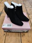 QVC Moda in Pelle Katriona Moc Croc Ankle Boots Size 6 UK EU 39 Black RRP £100