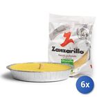 6x Zanzarillo Citronella vaschetta di alluminio Cm 14 Argento