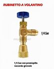 RUBINETTO DI INTERVENTO 1/4" Sae GAS R407C R22 R134A CLIMATIZZATORE