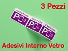 3 Pezzi Adesivo EASY PARK da Interno Vetro in Vinile 50X40 Sticker Easypark