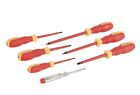 SILVERLINE Vde Soft-grip Electricians Screwdriver Set 7pce