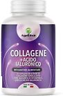Collagene E Acido Ialuronico in Compresse - Integratore Con Vitamina C, Zinco E