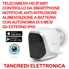 Telecamera IP WiFi HD 720p da Esterno a Batteria, fissaggio parete notifiche APP