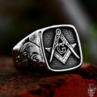 Anello massone Sculpt Rings™ - Emblema massonico di squadra e compasso -...