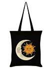 ETHEREAL NIGHT AND DAY Black Tote Bag: sun moon stars night sky shopping gift