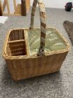 Large wicker picnic shopping basket