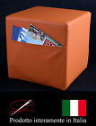 POUFF POUF PUFF CUBO ARANCIONE TASCA PORTARIVISTE MADE IN ITALY IDEA REGALO