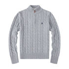 Maglione manica lunga maglia Sweater Uomo 1/4 Zip