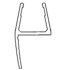 Profilo guarnizione deviatore 180° per box doccia spessore vetro 8-10 mm, lunghe