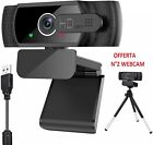 2 PEZZI AXUF WEBCAM con Microfono HD1080P