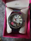 ❤️NIB❤️ BETSEY JOHNSON OILSLICK IRIDESCENT HOLOGRAPHIC CHARMS WATCH