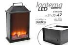 LANTERNA CAMINO A LED STRUTTURA IN PLASTICA 21*20*47 CM A BATTERIA AIG-785931