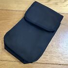 Black canvas belt pouch.  20 x 13 x 6 cm hook loop flap