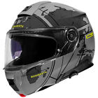 SCHUBERTH C5 GLOBE GREY CASCO MODULARE GRIGIO LUCIDO ECE-R 22.06 P/J IN FIBRA