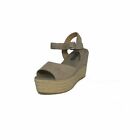 SANDALI FRAU DONNA  ZEPPA IN CAMOSCIO 81A0 TAUPE MADE IN ITALY SHOES