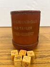 Vintage Old Grand-dad, Old Taylor, Old Crow Whisky Leather Dice Shaker