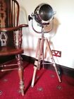 1950s VINTAGE STRAND PATT 123 THEATRE FRESNEL SPOT LIGHT LAMP  + SHORT STAND