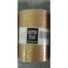 Rotolo Tulle glitter glitterato ORO 12.5 cm x 100 METRI 04WO