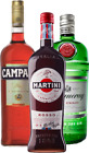 Combo Negroni bitter campari-martini rosso-gin