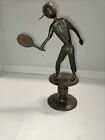 Statua In Bronzo - Giocatore Di Tennis - Anni 70