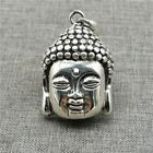 925 Sterling Silber Buddha Statue Anhänger Buddhismus Buddhistische Halskette