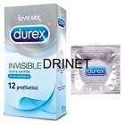 Preservativi DUREX INVISIBLE ultra sottili 12 24 36 48 72  preservativi