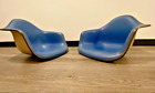 2 BLUE GREIGE EAMES HERMAN MILLER CHAIR ALEXANDER GIRARD NAUGA FIBERGLASS SHELLS