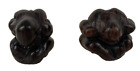 Bundle of 2x Small Weeping Buddah Wooden Figures 6cm