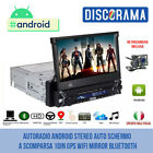 AUTORADIO ANDROID STEREO AUTO SCHERMO A SCOMPARSA 1DIN GPS WIFI MIRROR BLUETOOTH