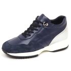 E4502 sneaker donna blu/silver HOGAN INTERACTIVE scarpe H cucitura shoe woman