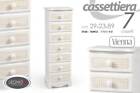 CASSETTIERA 7 CASSETTI SETTIMINO LEGNO SHABBY CHIC SALVASPAZIO BIANCO 89*29*23