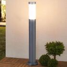 Lampada Paletto Luce Giardino Acciaio Palo Illuminazione Esterno 100cm E27 Gray