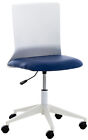 Poltrona sedia ufficio girevole regolabile HLO-CP18 plastica ecopelle blu