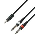 Adam Hall K3YWPP000 Cavo Audio Jack stereo da 3,5 mm a 2 x Jack mono da 6,3 mt 1