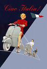 Vespa Piaggio Poster Pubblicità Anni  50 da Collezione Vintage Raro 70x50 cm