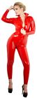 Late X Sexy Natural Latex Fitted Catsuit Jumpsuit Tuta Aderente Lattice Naturale
