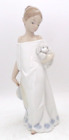 Lladro Nao Porcelain Figure Together in the Countryside 1433 Lady & Poodle Dog