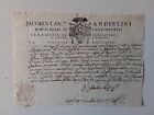 Antico Manoscritto 1768 Con Particolare Timbro