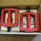 RARE DISCONTINUED  Odyssey BMX JCPC 9/16" Pedals - Red