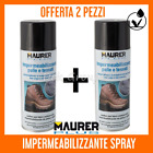 Impermeabilizzante Spray Pelli Tessuti Scarpe Idrorepellente Protettivo 2x400 ML