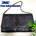 Yves Saint Laurent Borsa a mano con catena nera Logo YSL 241009N