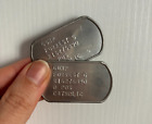 Dog Tags Piastrine Militari Inox con incisione Forrest Gump